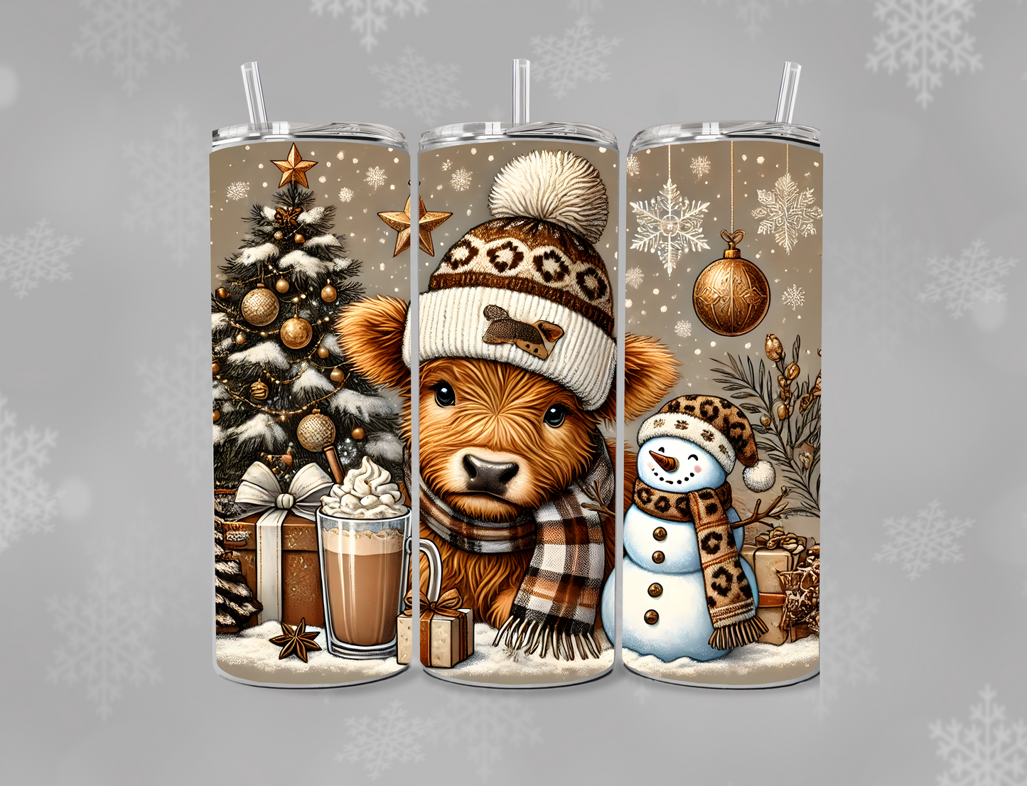 Beanie and Hot Cocoa Cow Sublimation