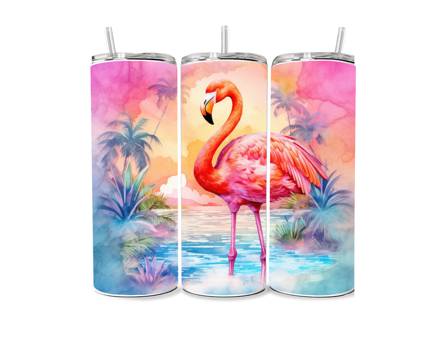 Single Flamingo 20 oz Skinny Tumbler