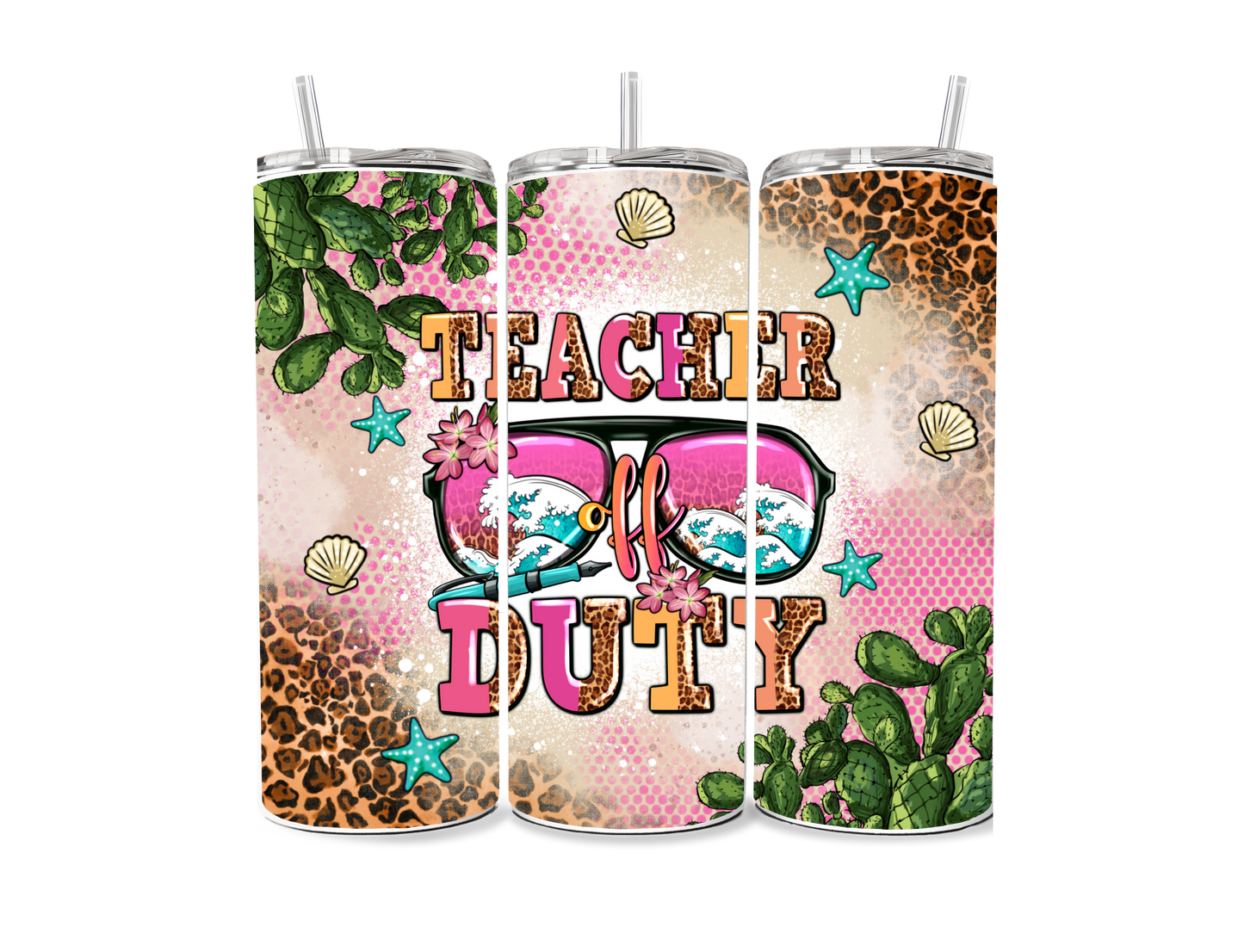 Teacher Off Duty 20 oz Skinny Tumbler