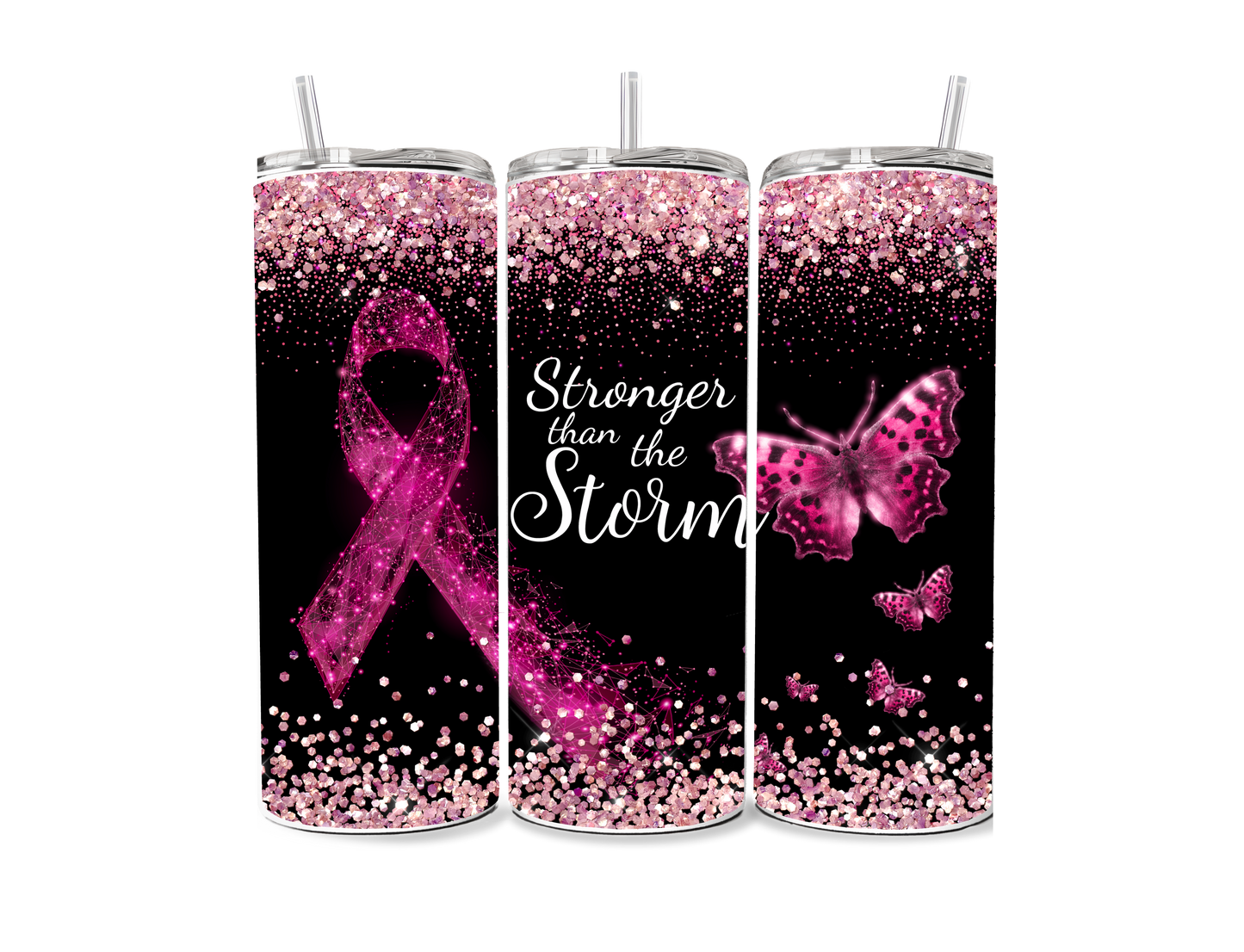 Breast Cancer 20 oz Skinny Tumbler