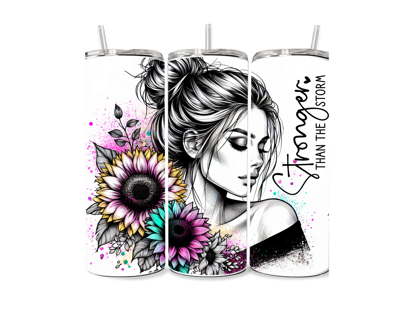 Stronger than the Storm 20 oz Skinny Tumbler