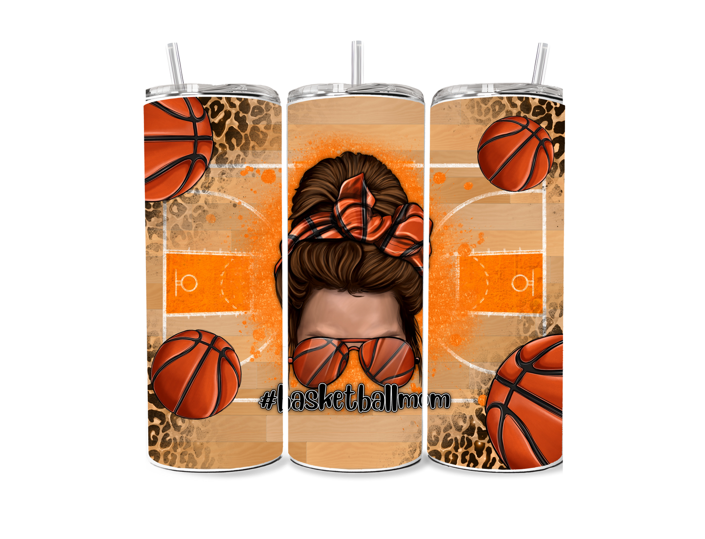 #basketballmom 20 oz Skinny Tumbler