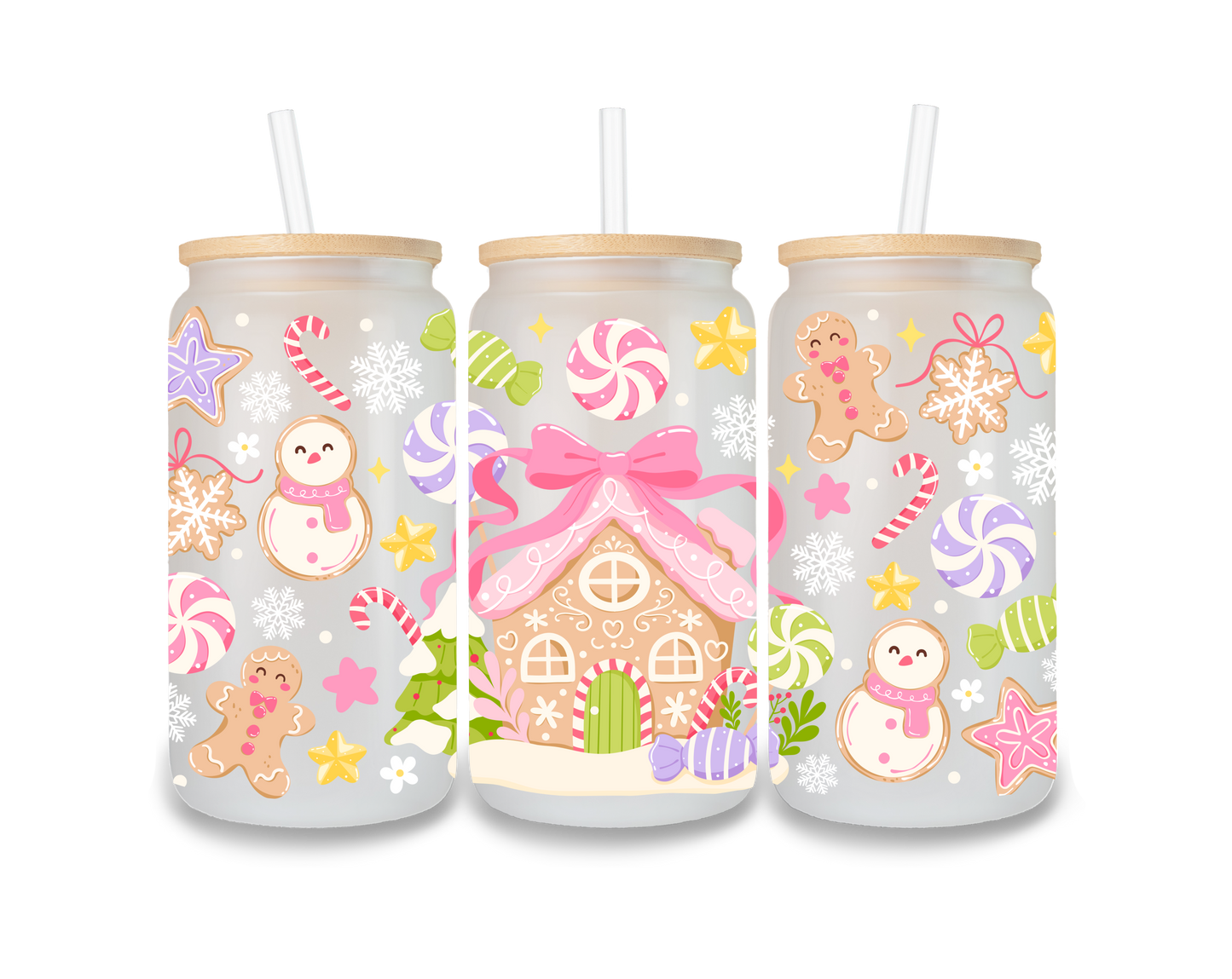 Pastel Gingerbread Cup Wrap - CW2