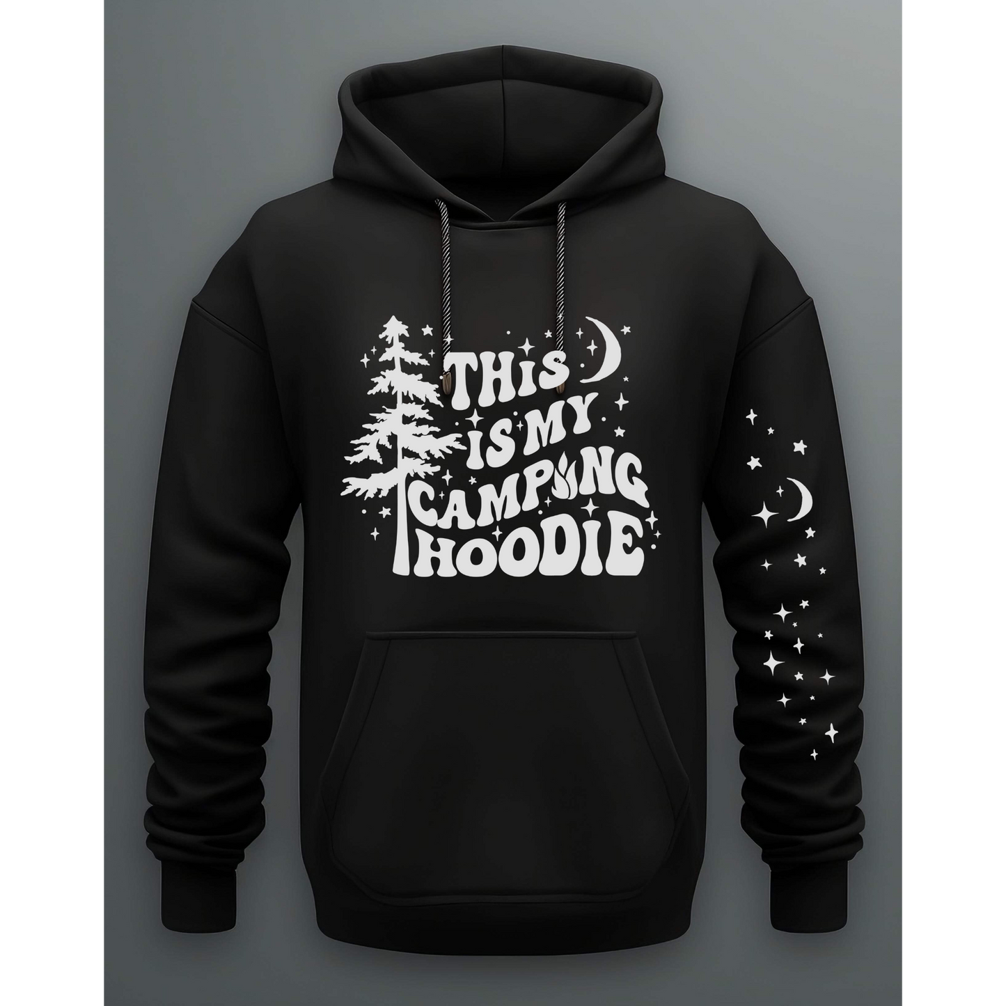 Camping Hoodie (Gray Ink) with Sleeve - B18