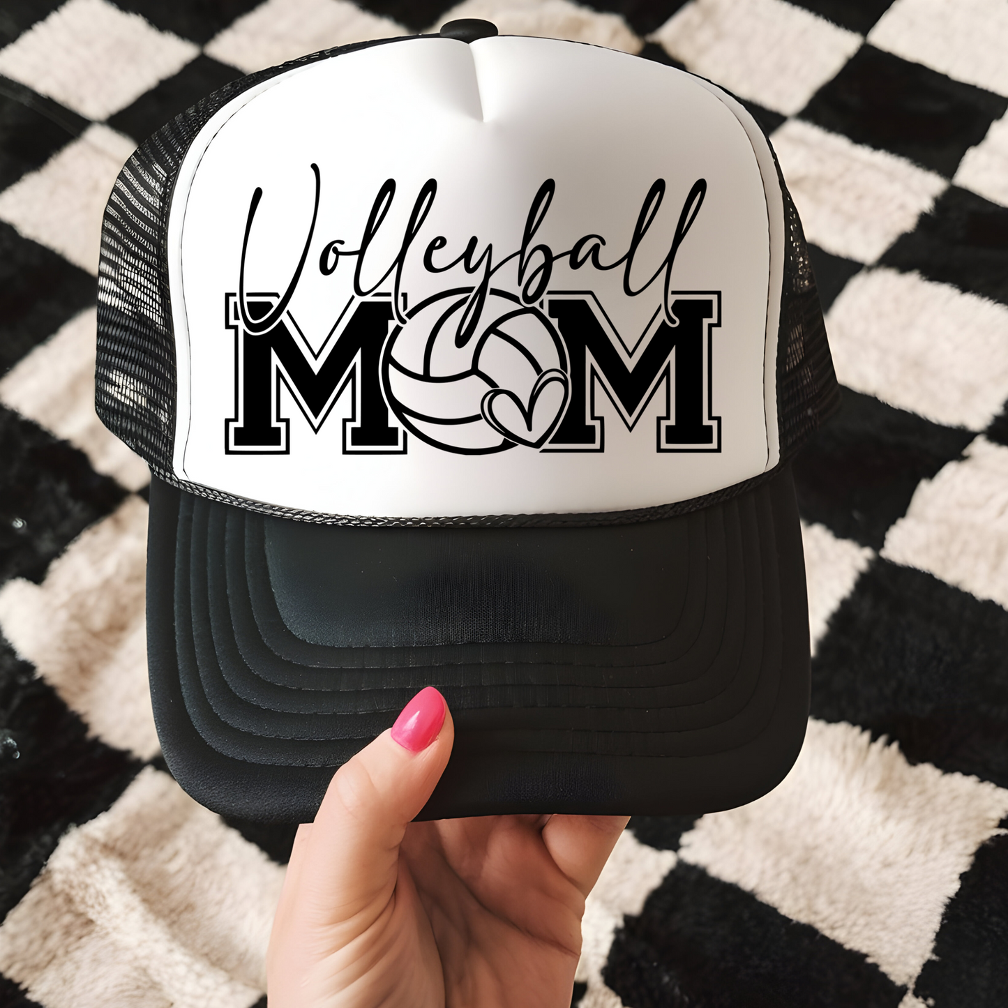 Volleyball Mom Trucker Hat Transfer - T9