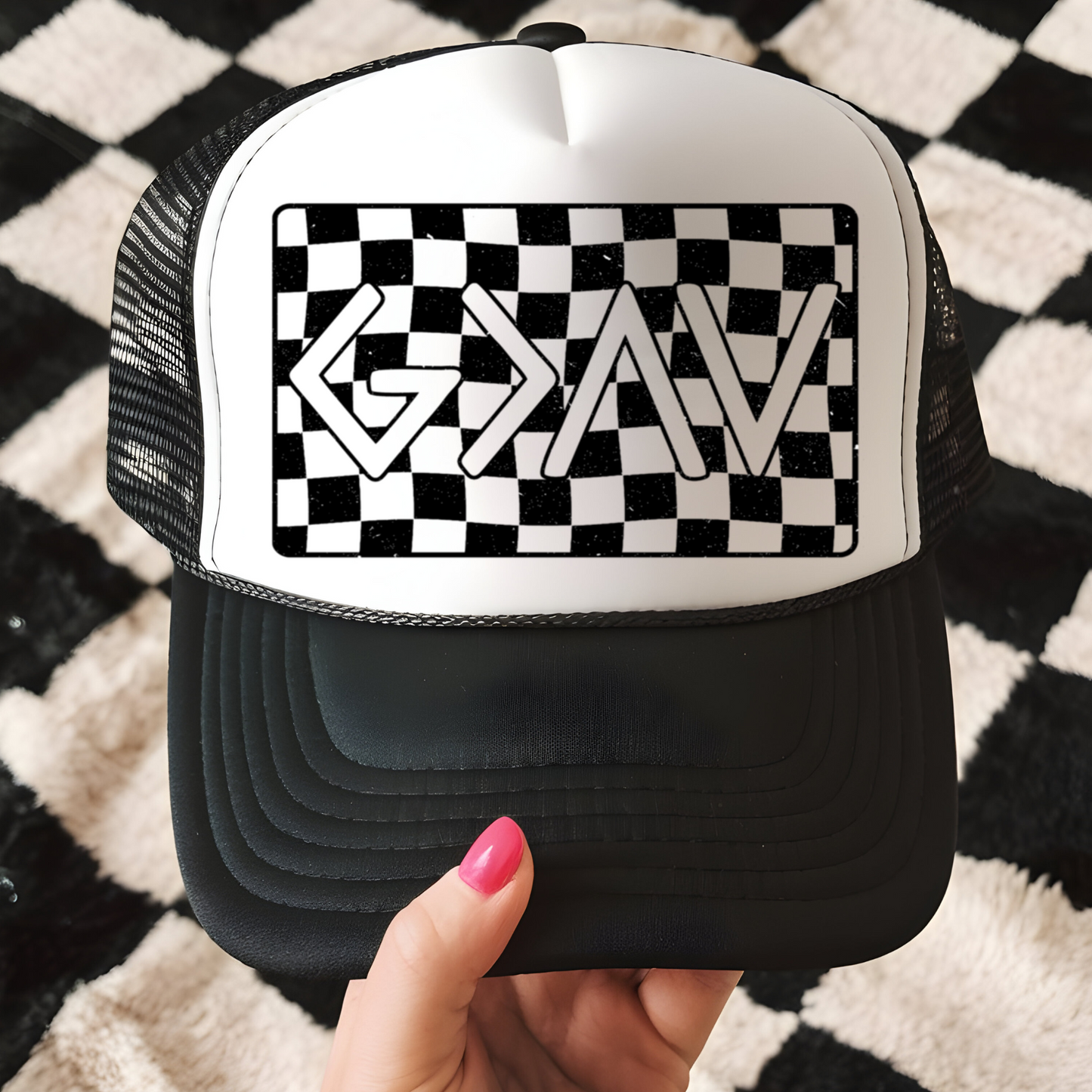 God is Greater Trucker Hat Transfer - G18
