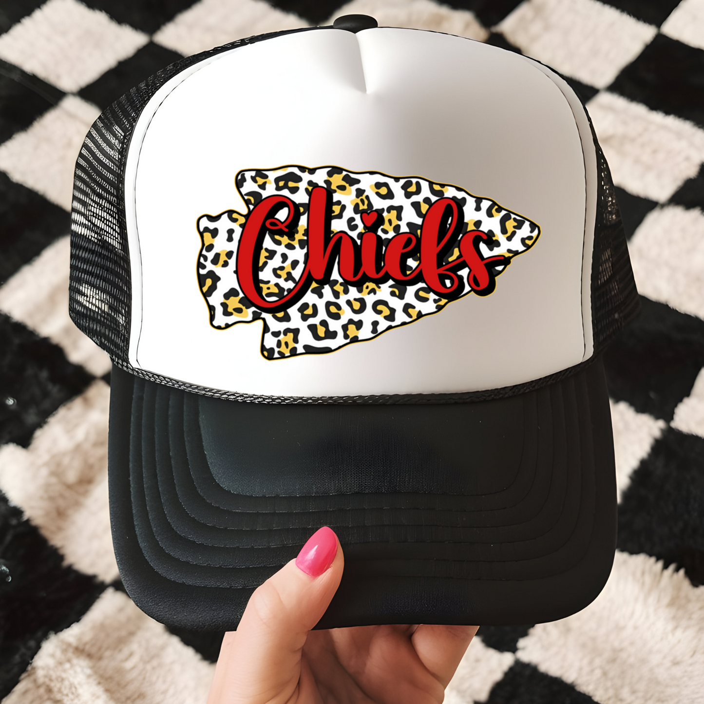 Leopard Arrowhead Trucker Hat Transfer - G10