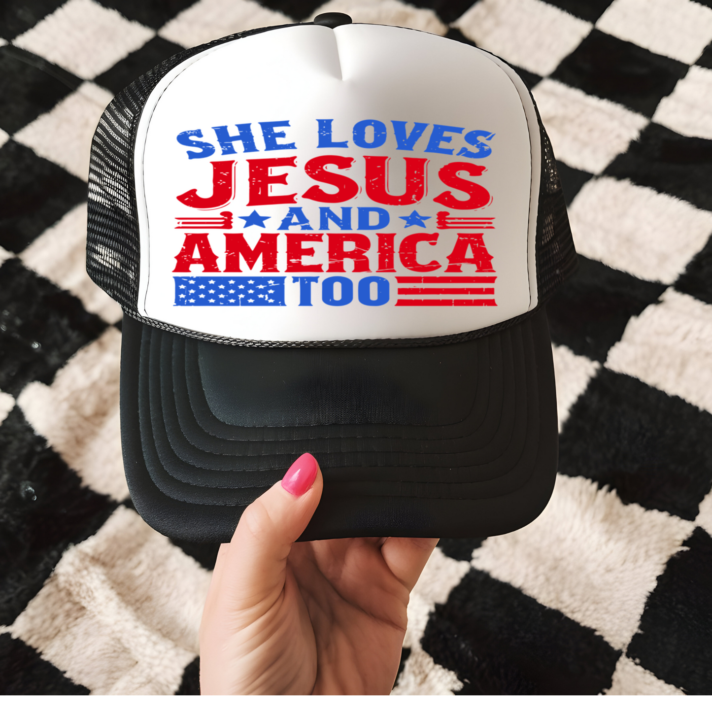 Love Jesus and America Too Hat Transfer - T9