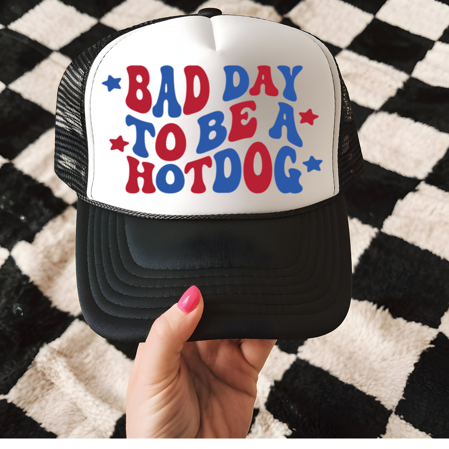 Bad Day to be a Hot Dog Hat Transfer - T6