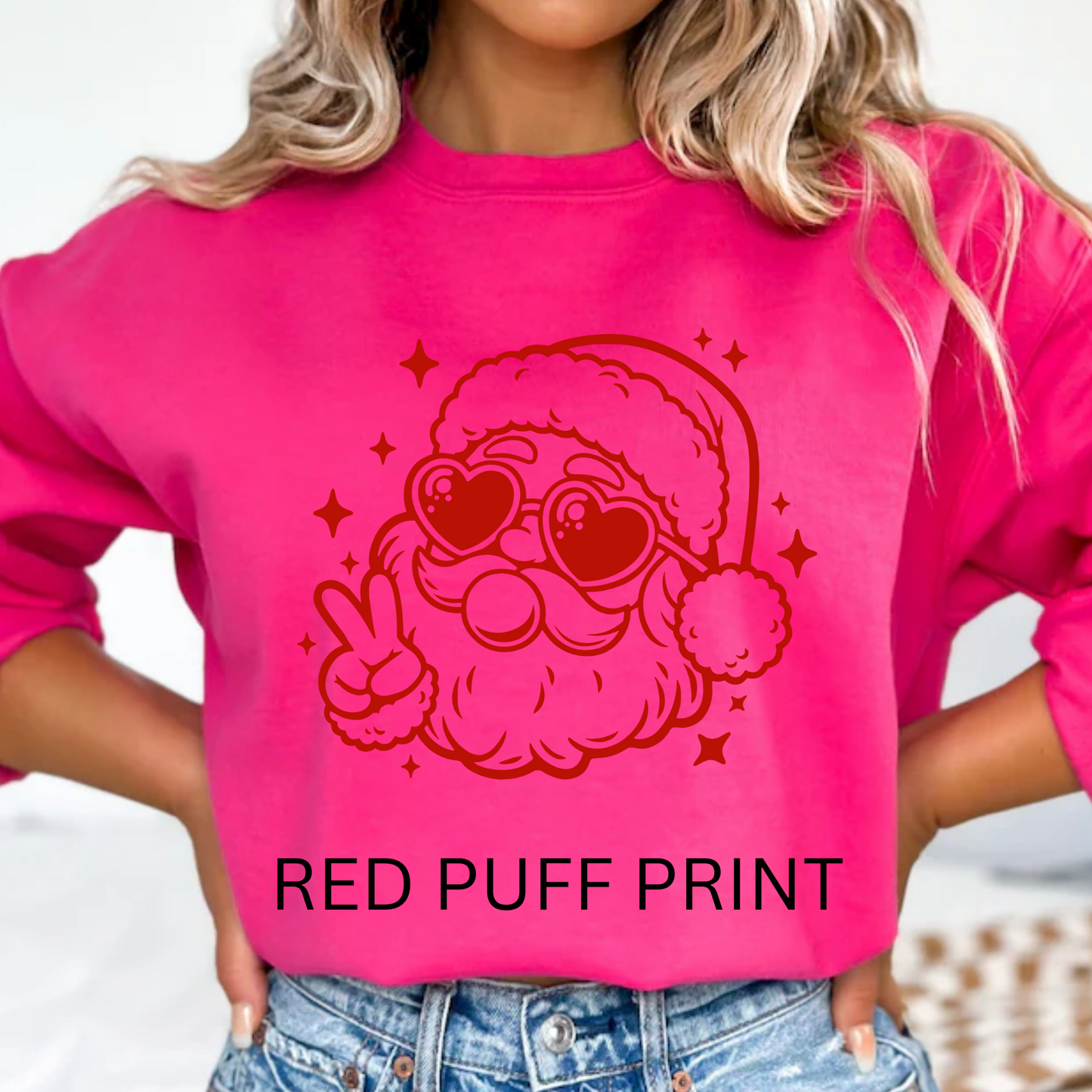 Santa Puff Print - J
