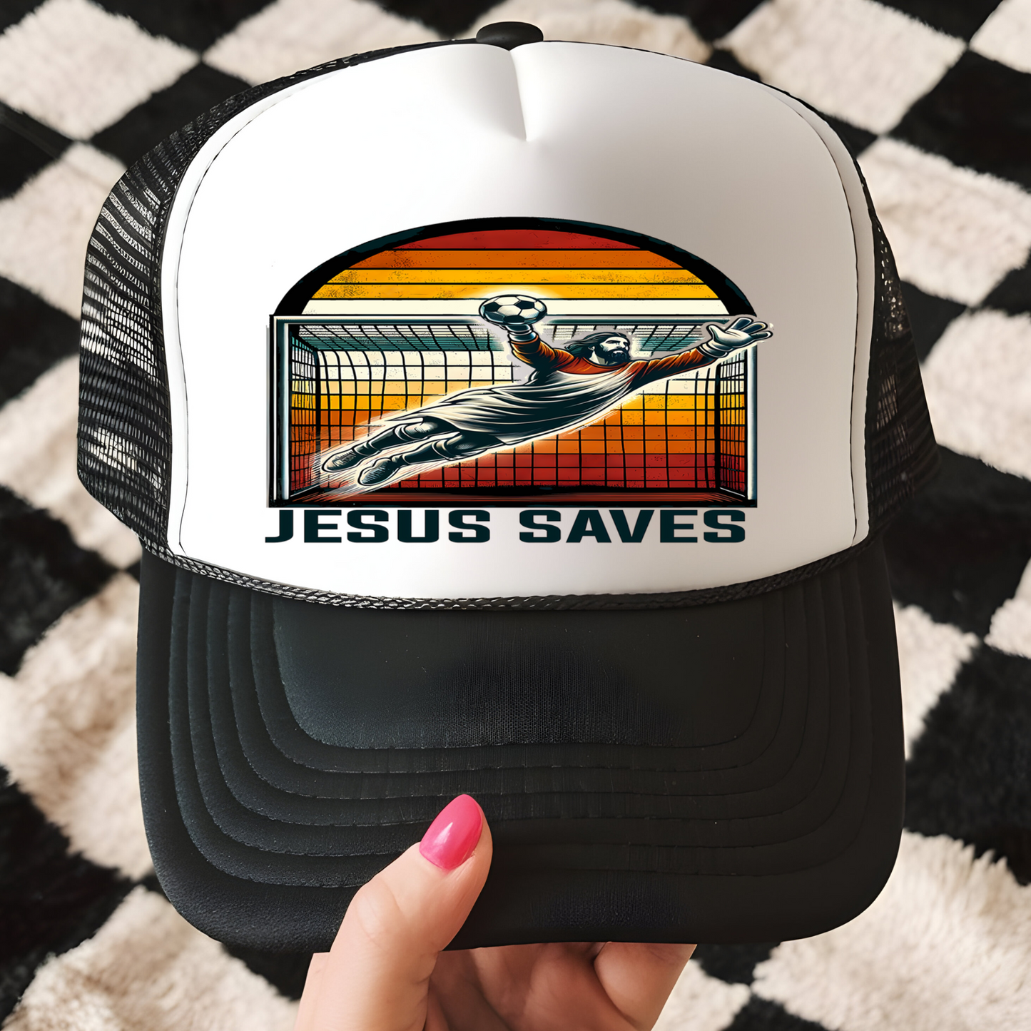 Jesus Saves Hat Transfer - G25