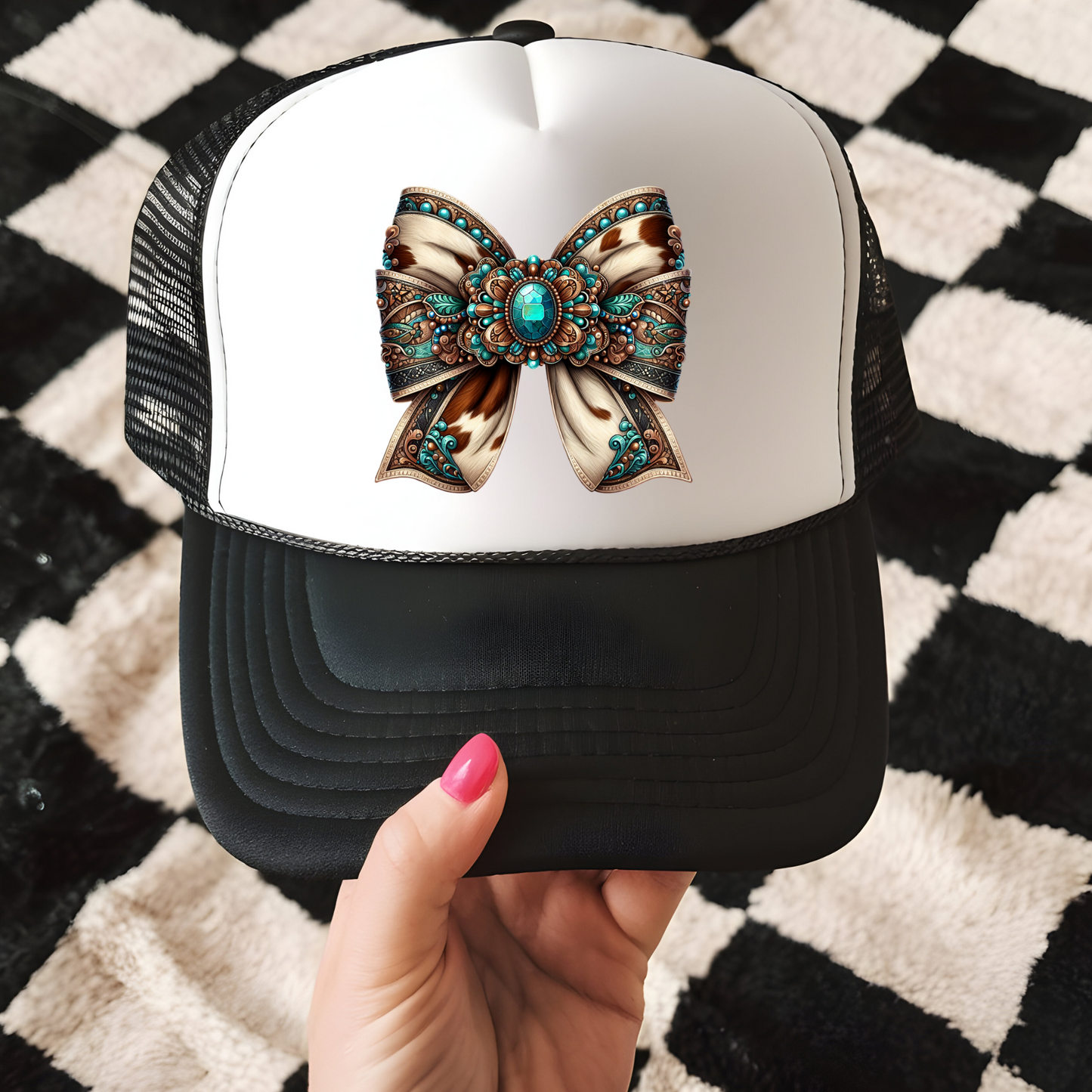 Western Bow Trucker Hat Transfer - F5