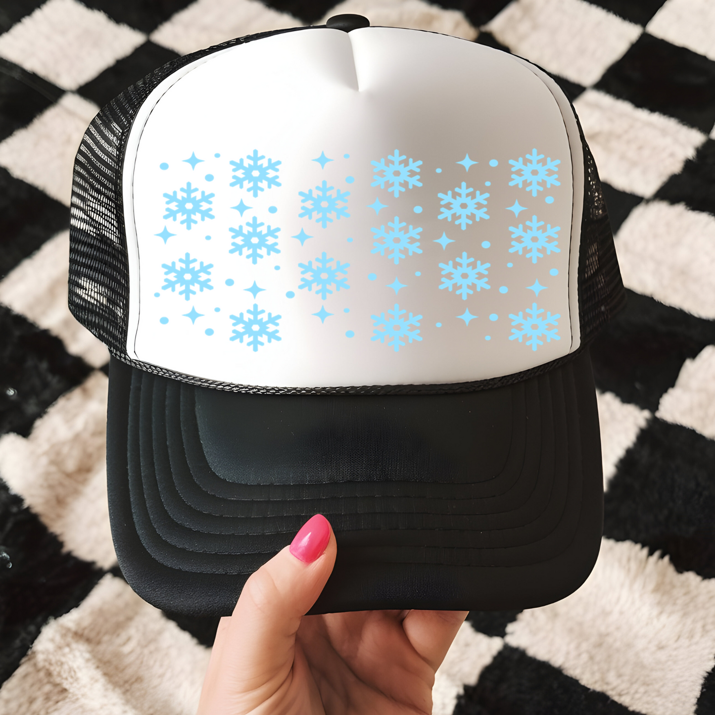 Snowflakes (Blue)Trucker Hat Transfer - G10