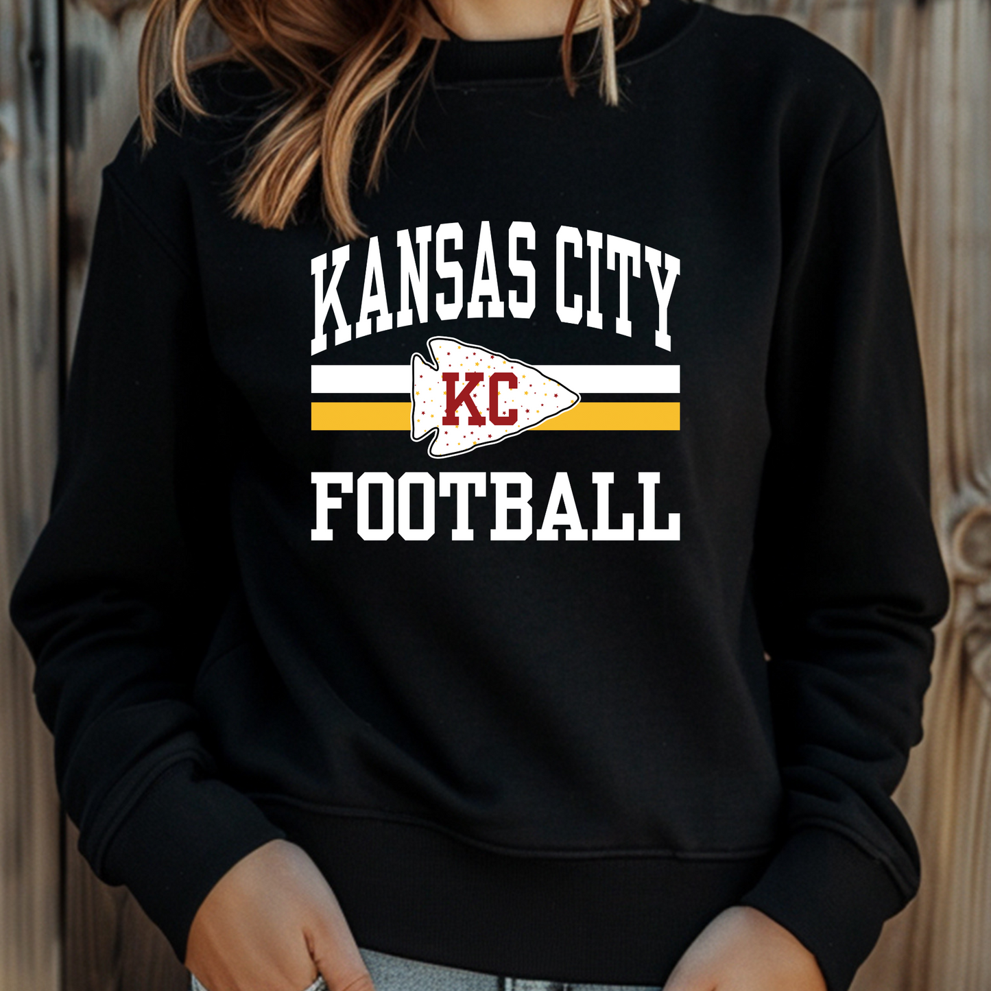 Kansas City Football with Starry Arrowhead - H1