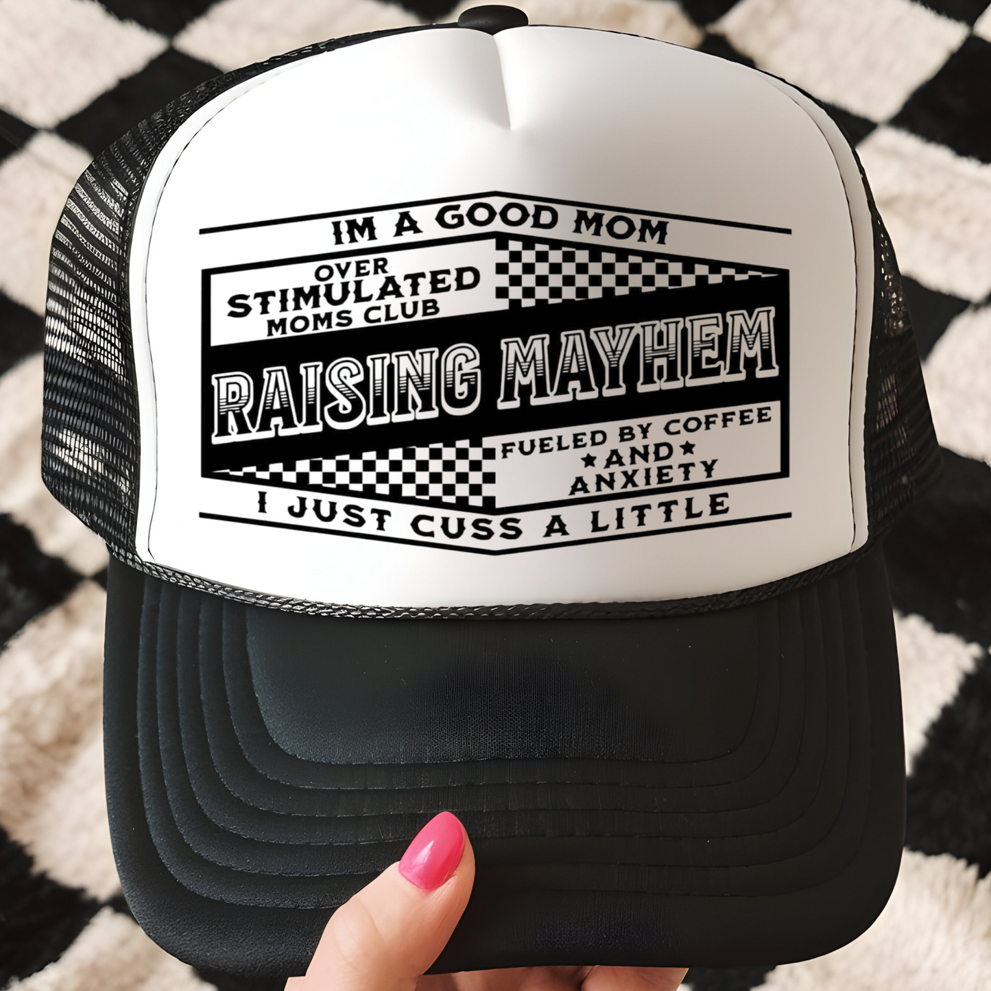 Raising Mayhem Trucker Hat Print - F6