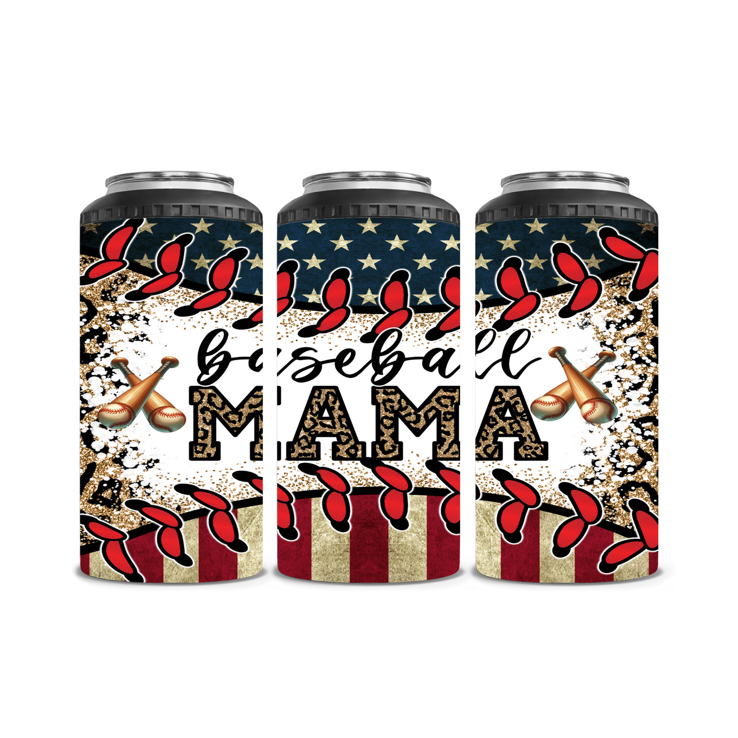 Baseball Mama Can Cooler