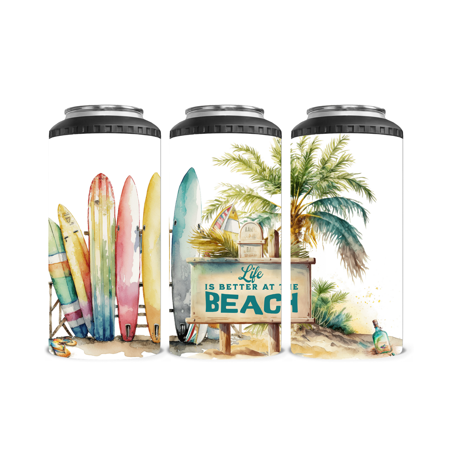 Life is better at the beach Can Cooler