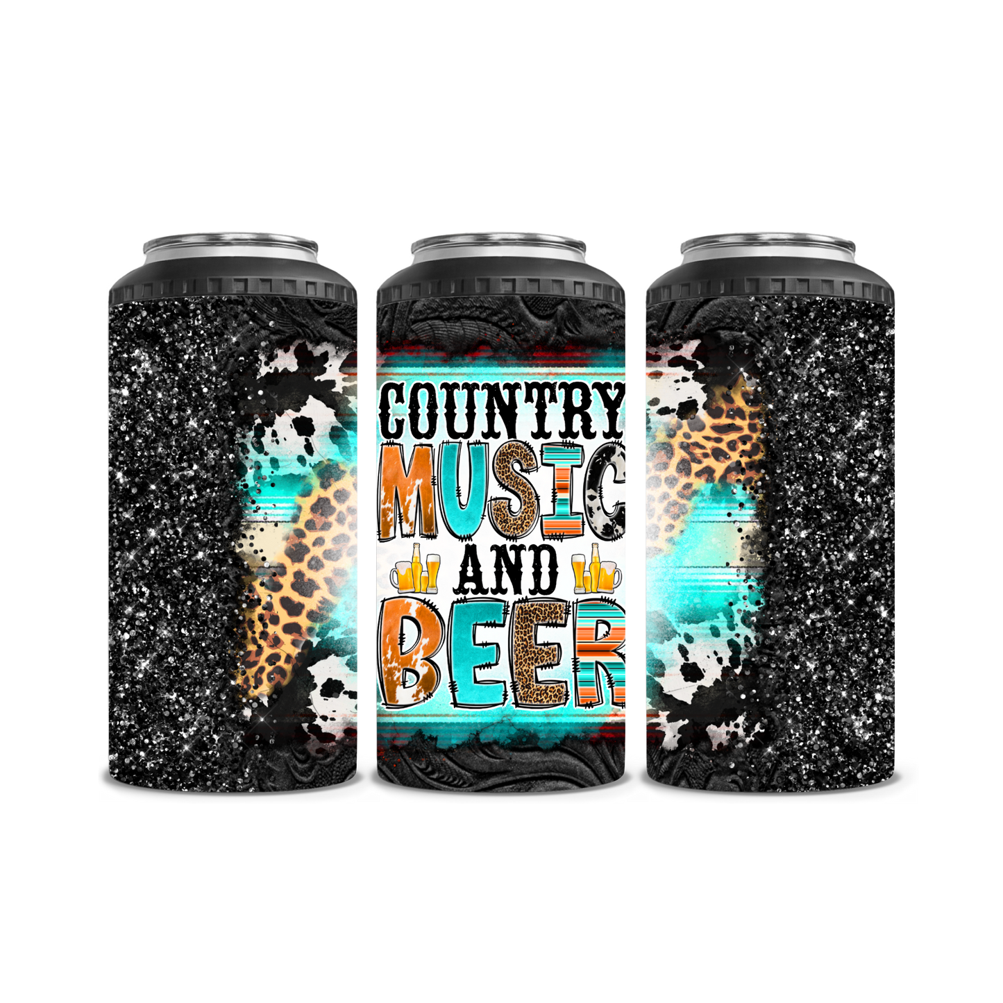 Country Music & Beer Can Cooler