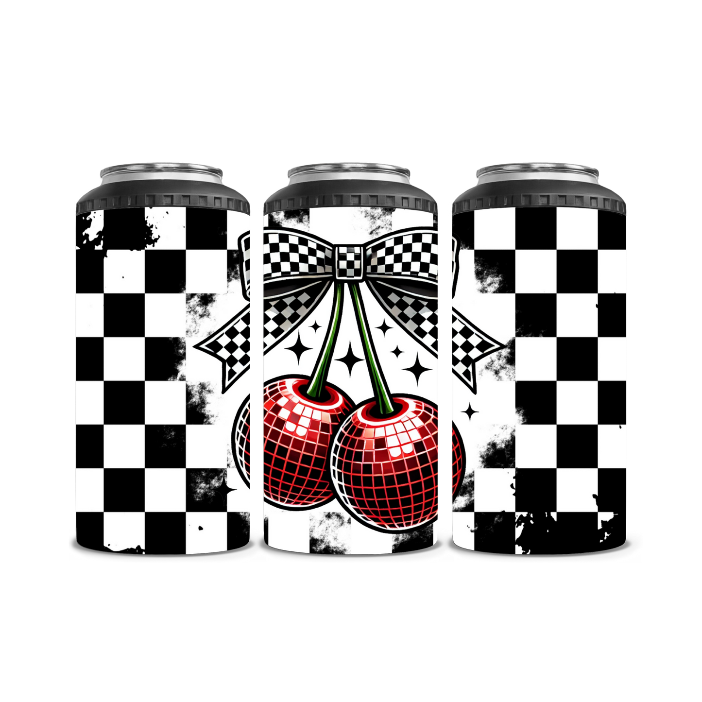 Checkered Cherries Can Cooler