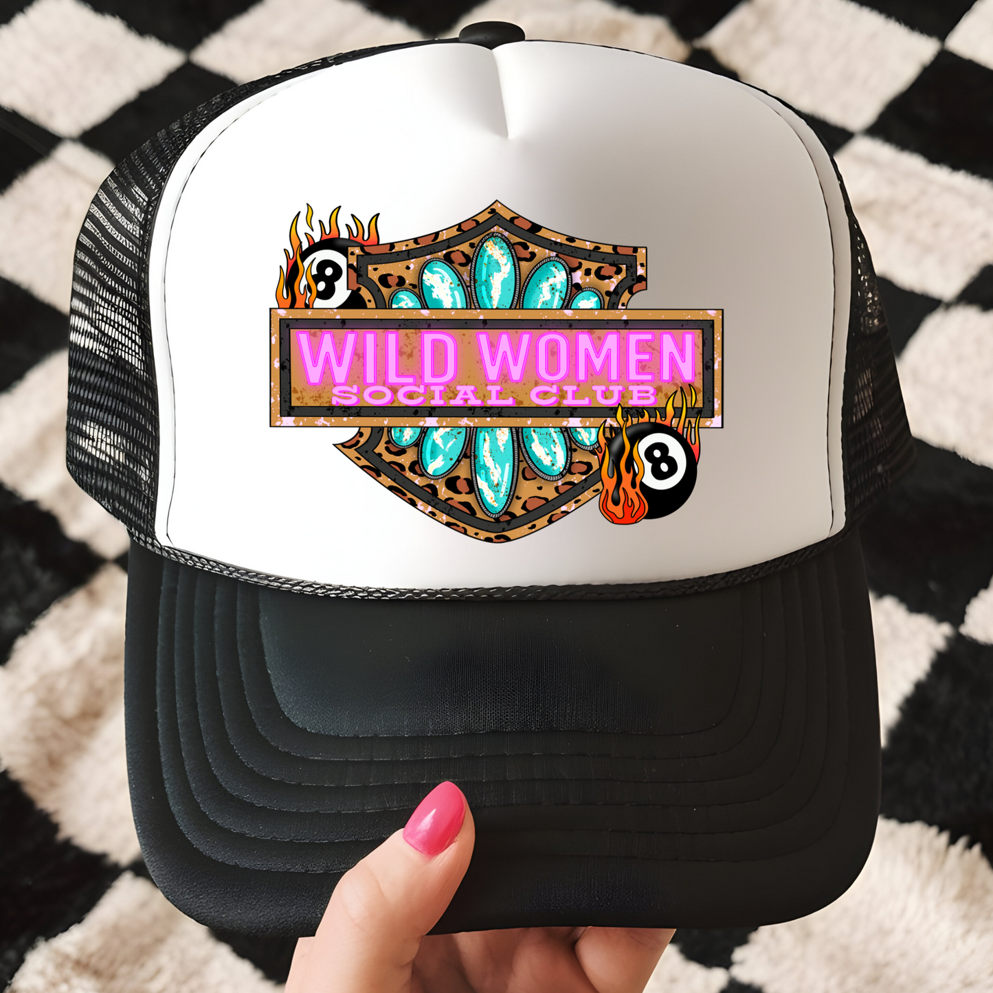 Wild Women Social Club Trucker Hat Transfer - G24