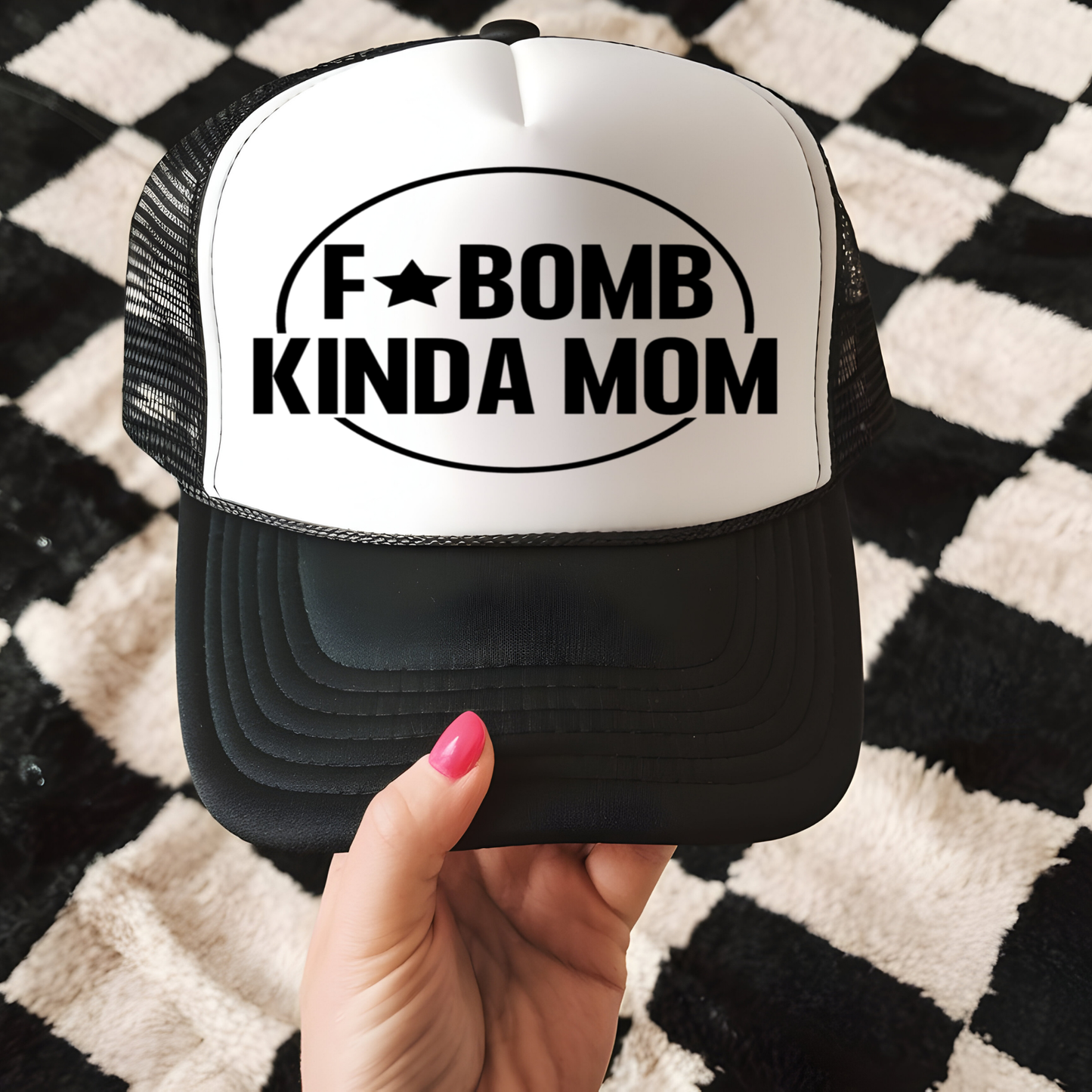 F Bomb Kinda Mom Hat Transfer - T7