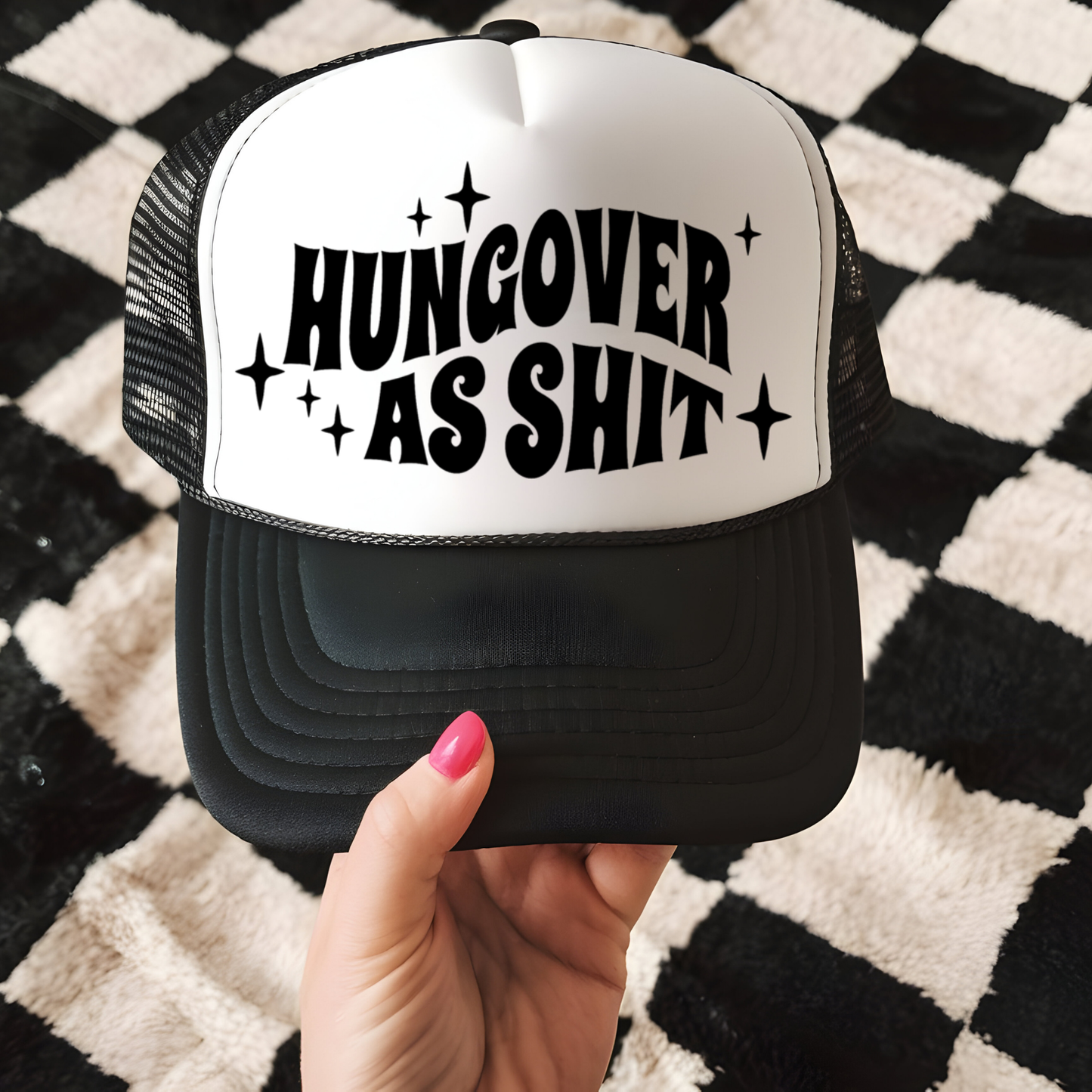 Hungover As Shit Hat Transfer - T8