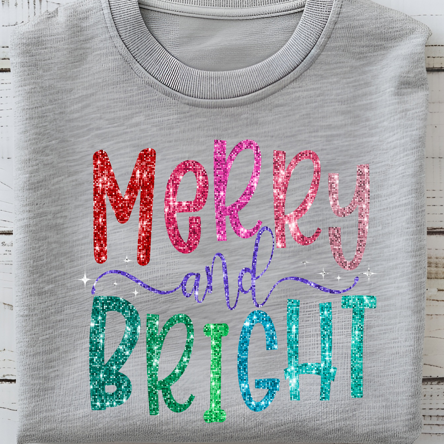 Merry and Bright Faux Sequin - C6