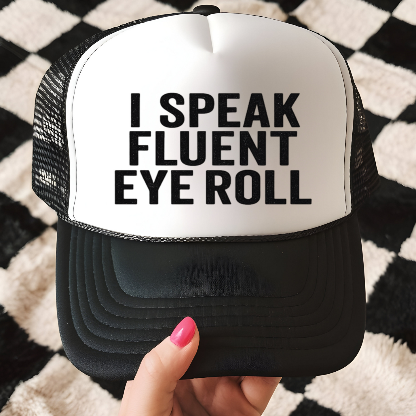 Eye Roll Trucker Hat Print - G10