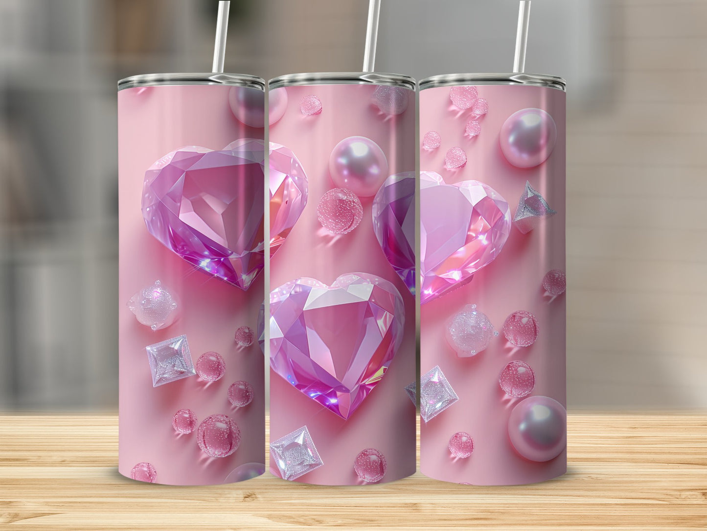 Triple Crystal Hearts Sublimation