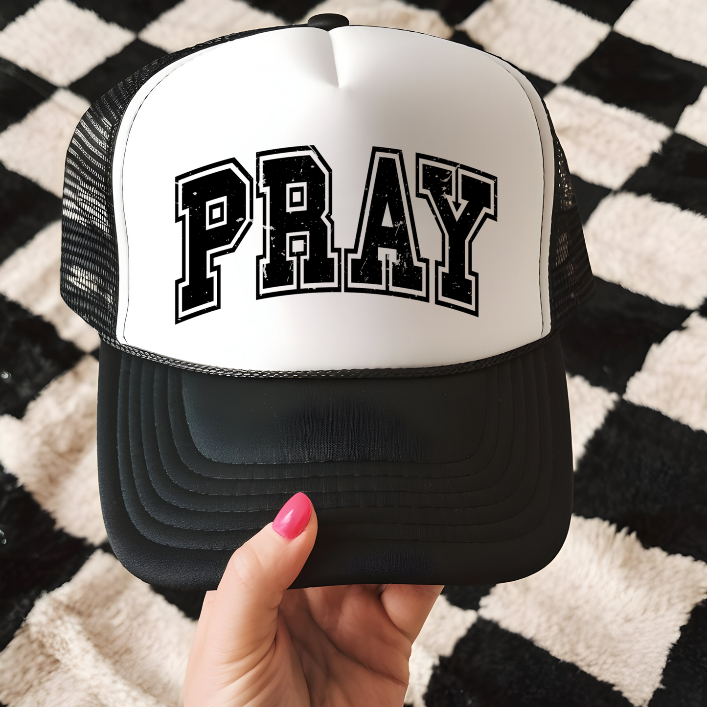 Pray Trucker Hat Print - T2