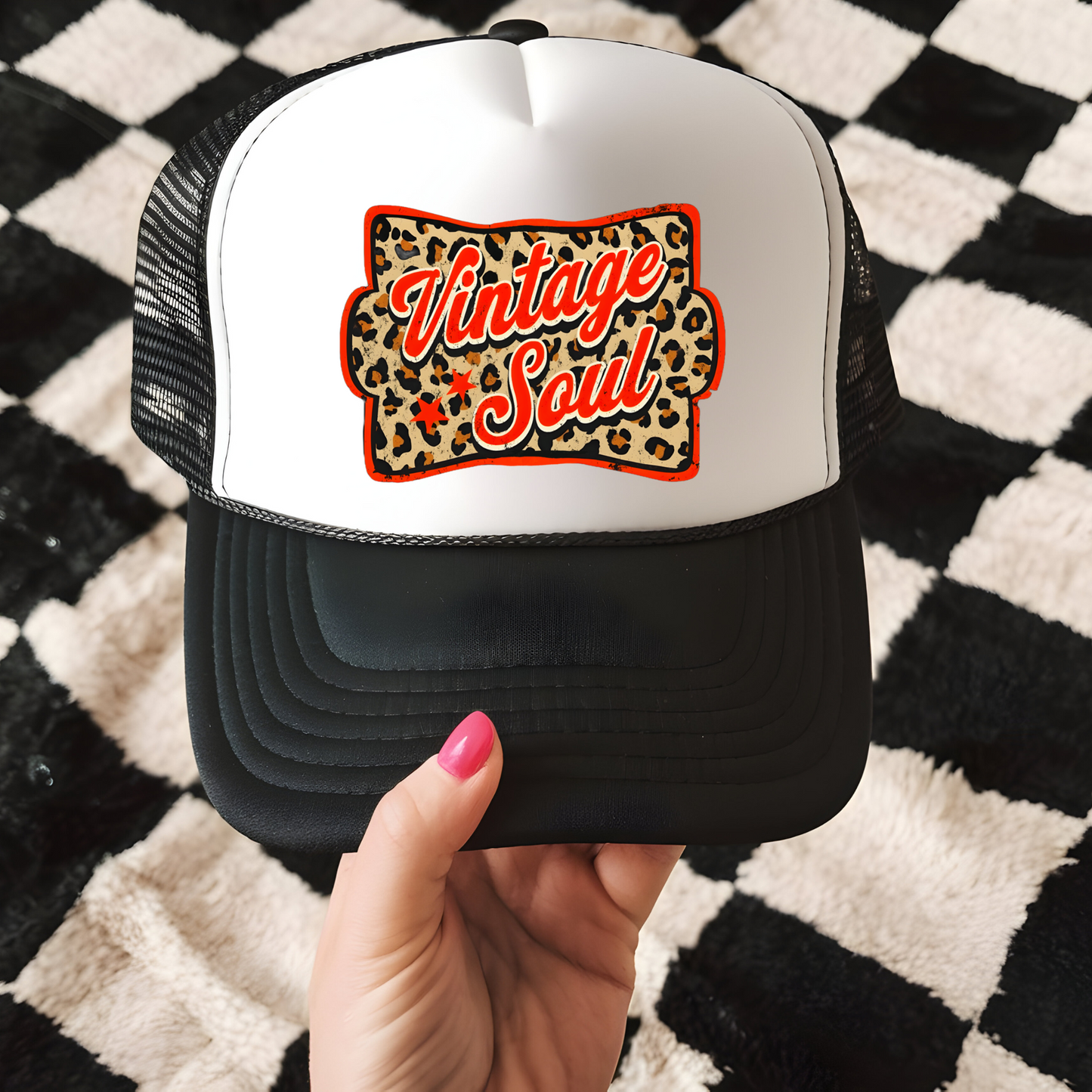 Vintage Soul Trucker Hat Transfer - F8
