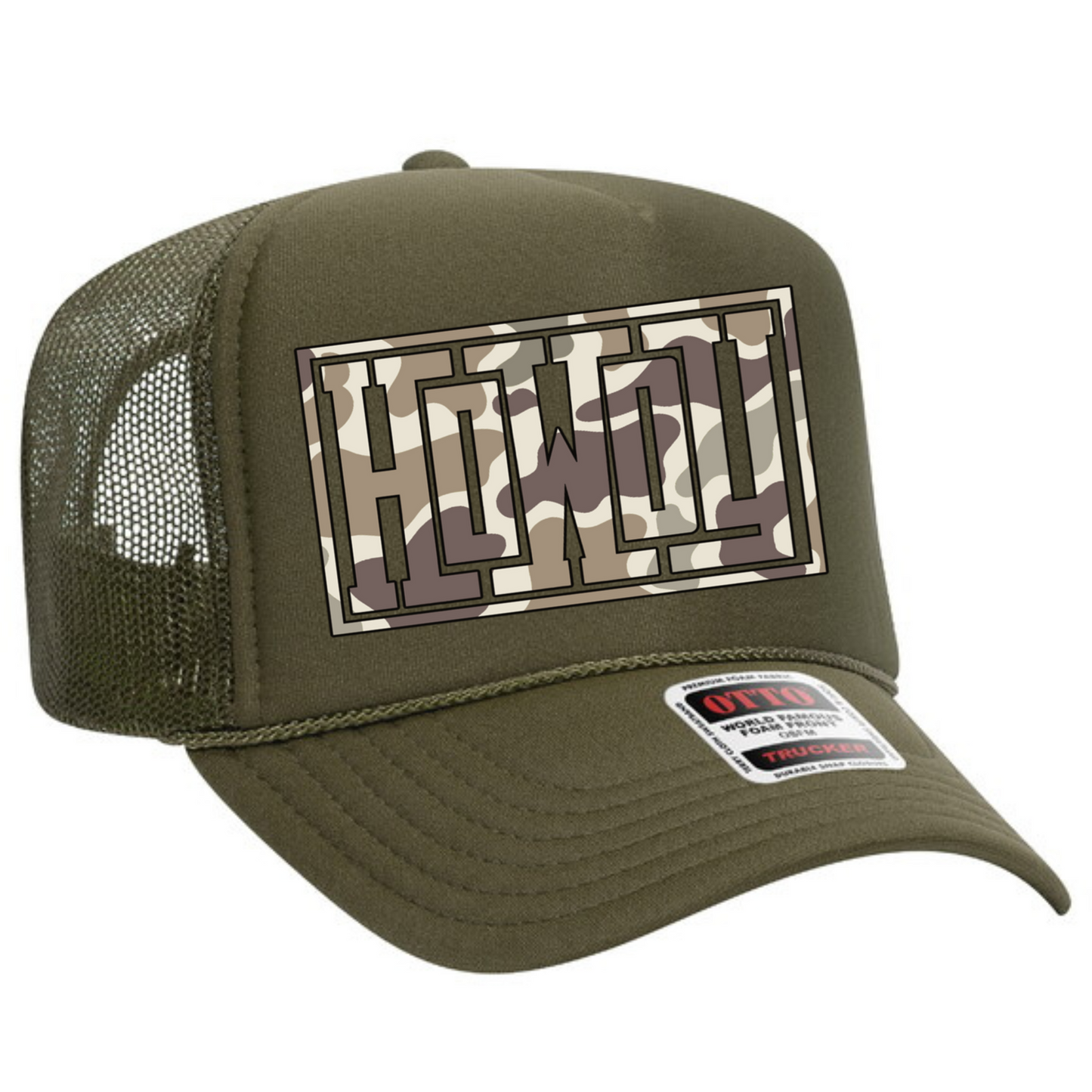 Camo Howdy Trucker Hat Transfer - F10