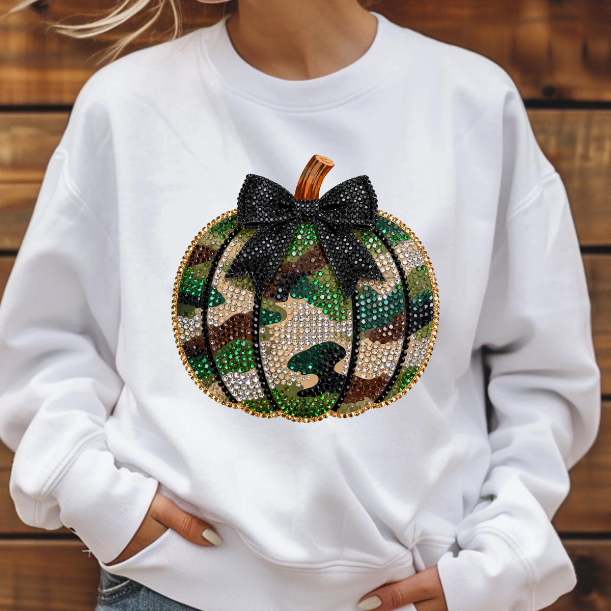 Sparkly Camo Pumpkin - A12