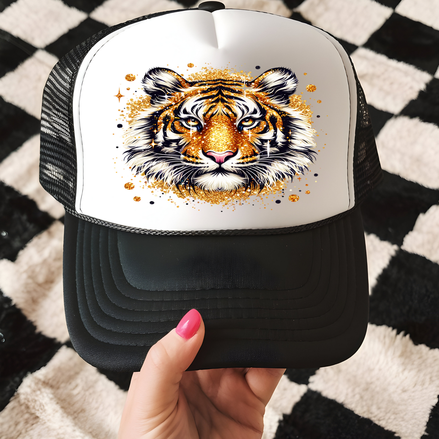 Tiger Trucker Hat Transfer - G28