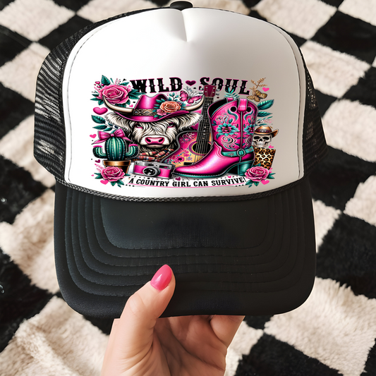 Wild Soul Collage Trucker Hat Print - G30