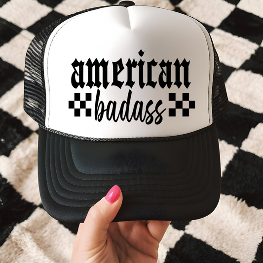 American Badass Trucker Hat Transfer - G28