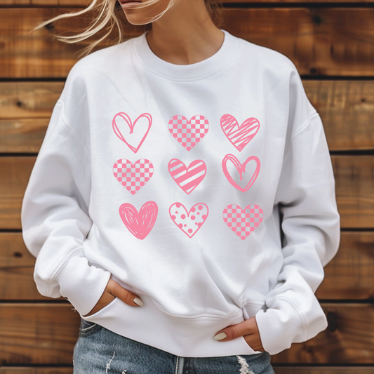 Pink Checkered Heart Collage