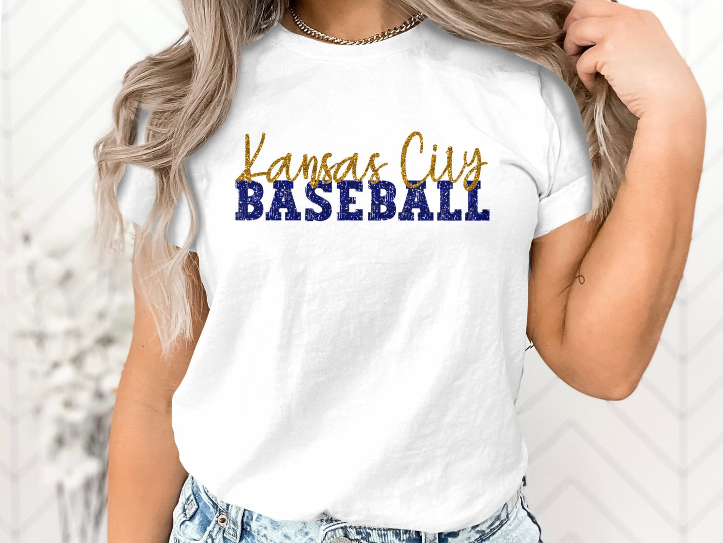 Kansas City Baseball Faux Glitter - Con 2