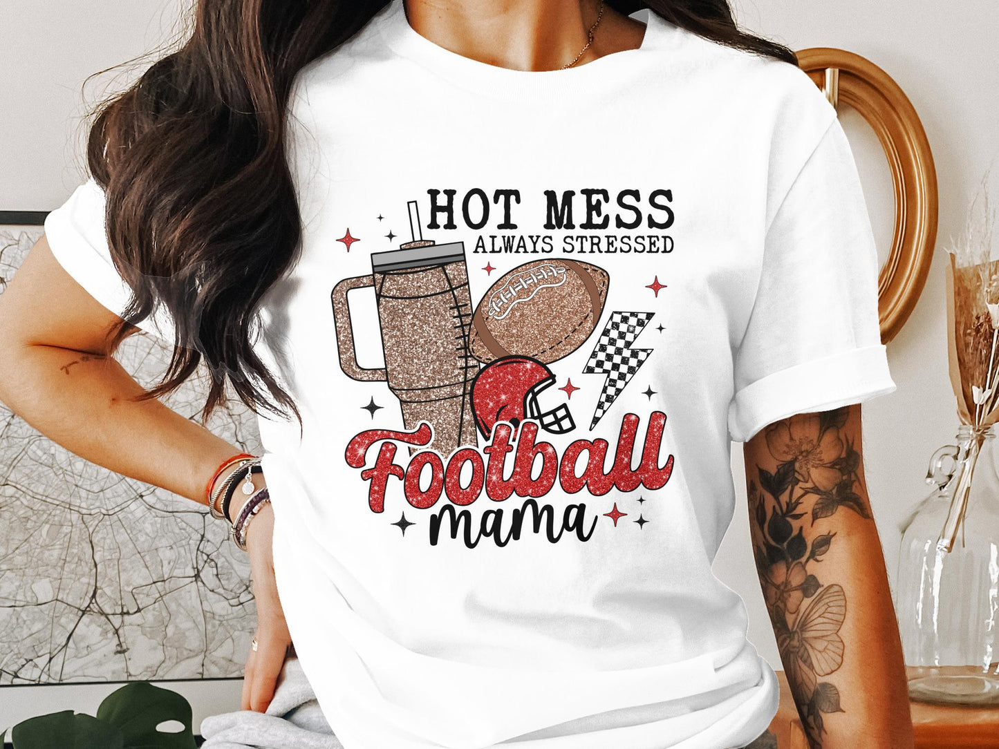 Hot Mess Football Mama - D35