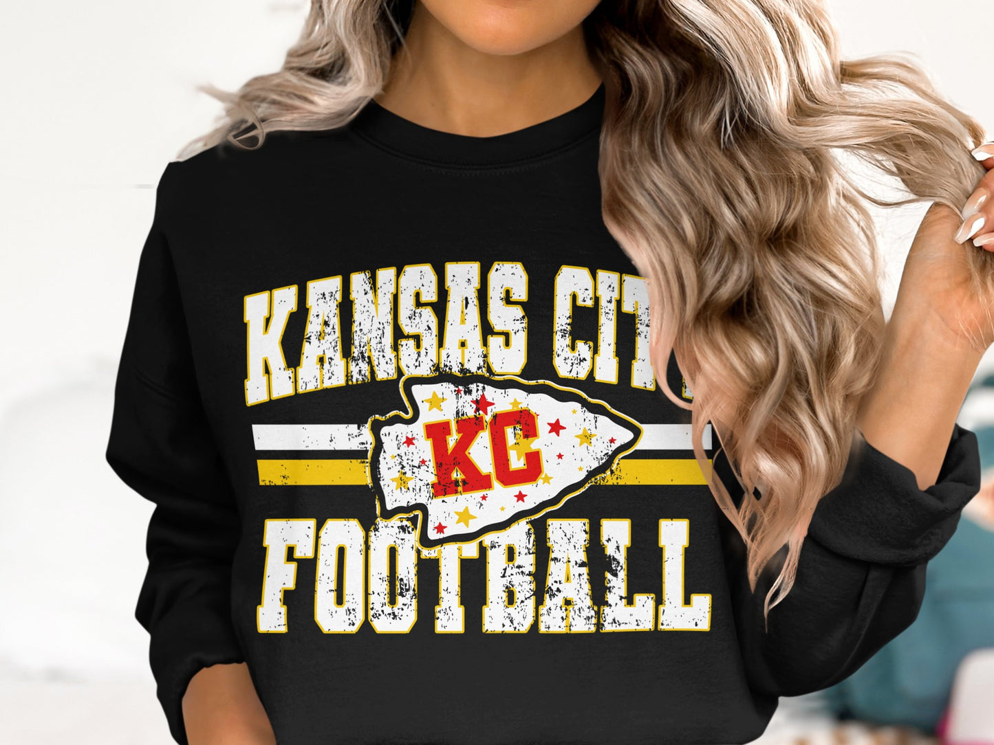 Kansas City Football (White Ink Outlined in Yellow) - D6