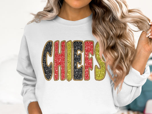 Chiefs Faux Sequin - L