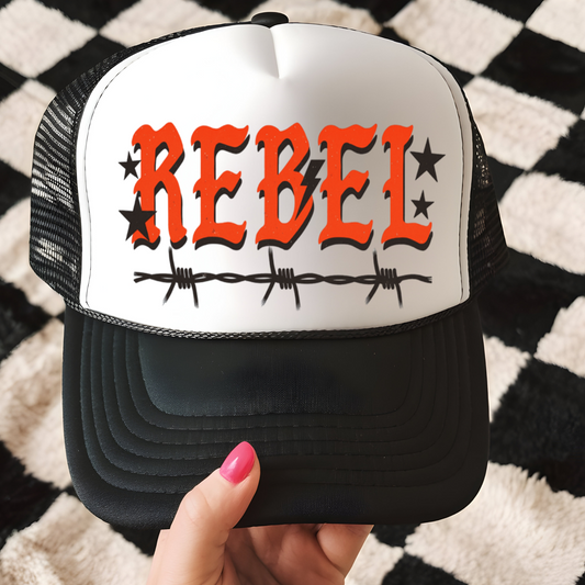 Rebel Trucker Hat Transfer - G12