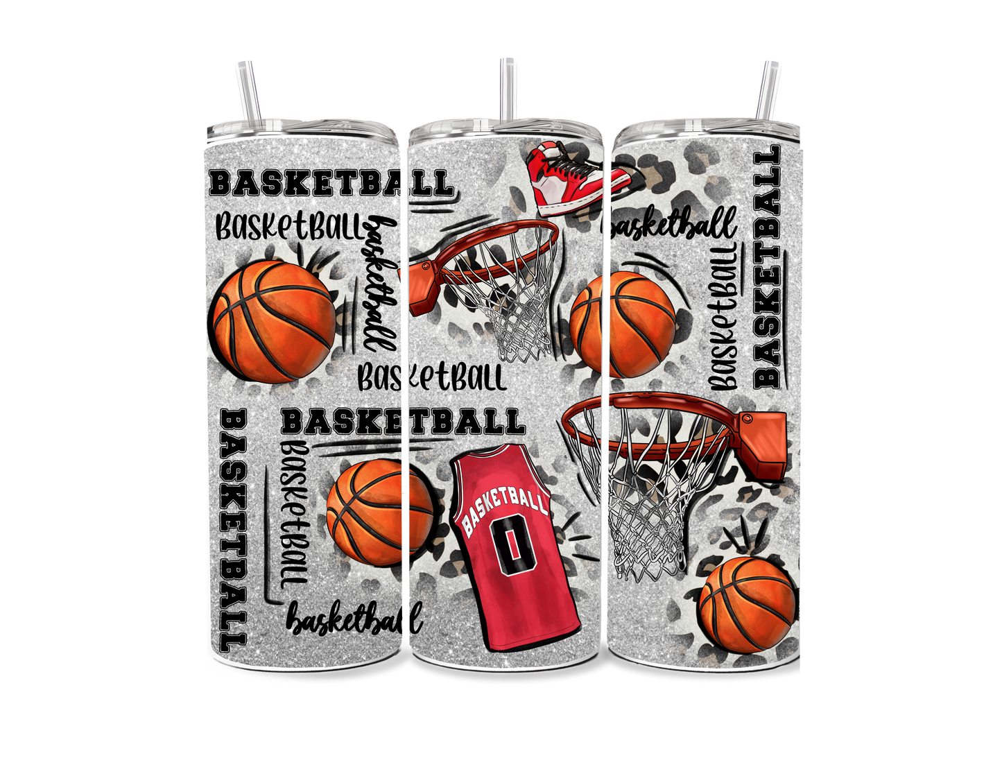 Basketball Collage 20 oz Skinny Tumbler