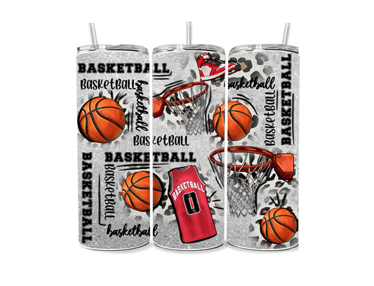 Basketball Collage 20 oz Skinny Tumbler