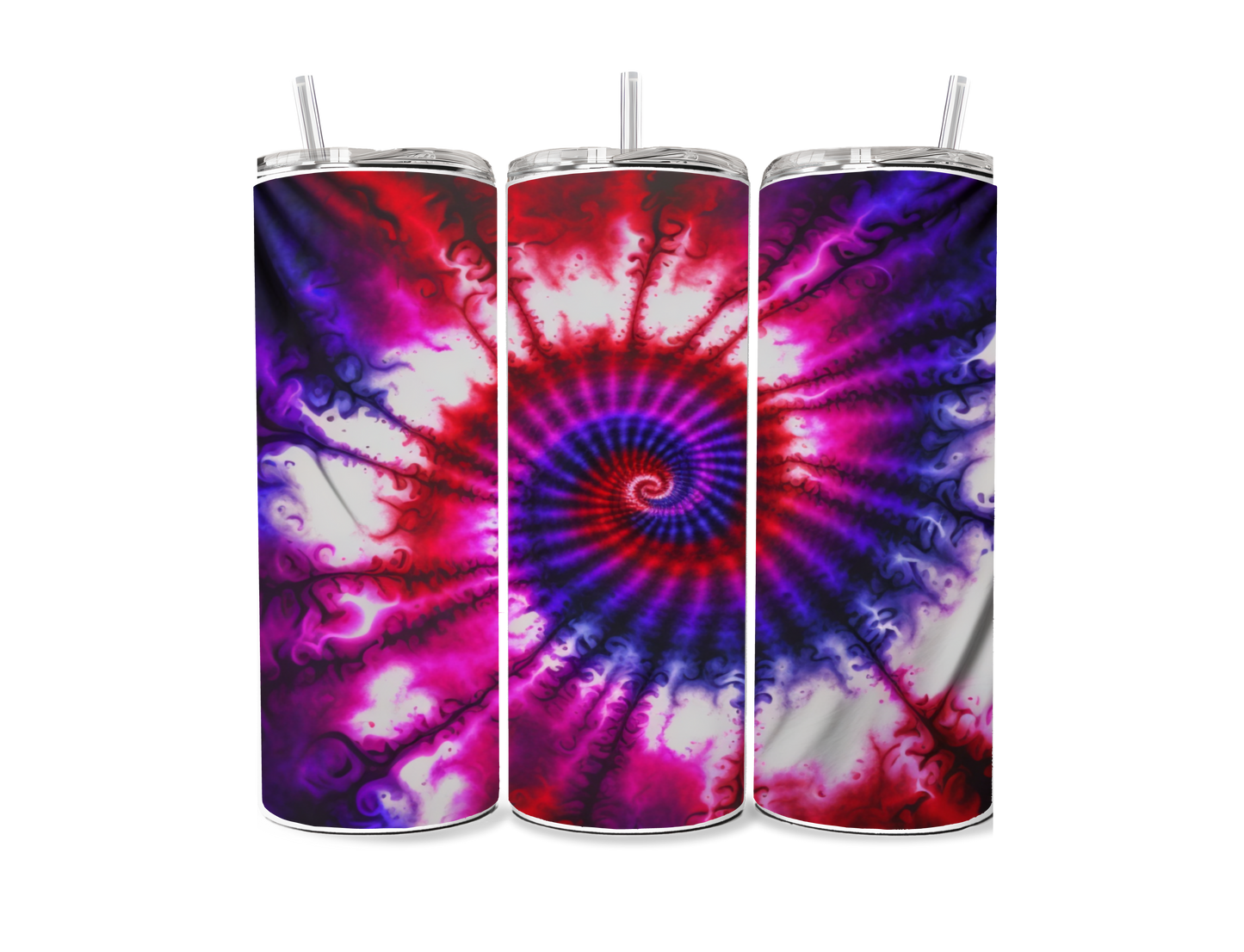 Red Pink and Purple Tie Dye Sublimation