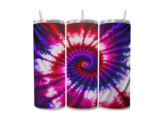 Red Pink and Purple Tie Dye Sublimation