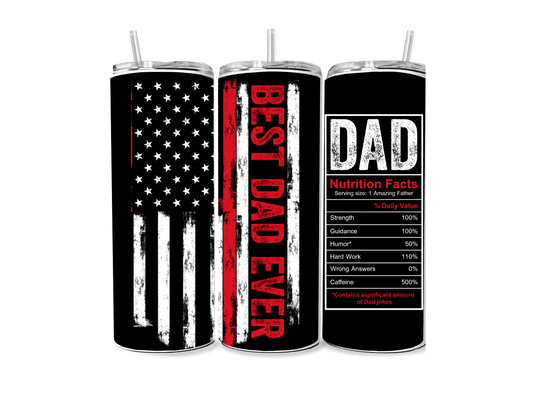 Dad Nutrition Facts Sublimation Print