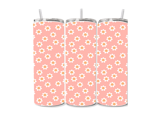 Pink Background with Daisy's Sublimation