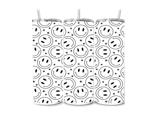 Black and White Smiley Sublimation