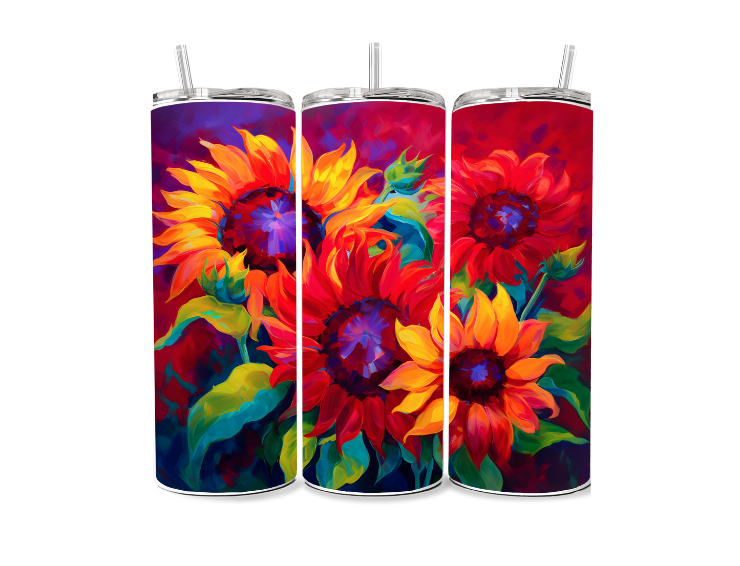 Colorful Sunflowers Sublimation